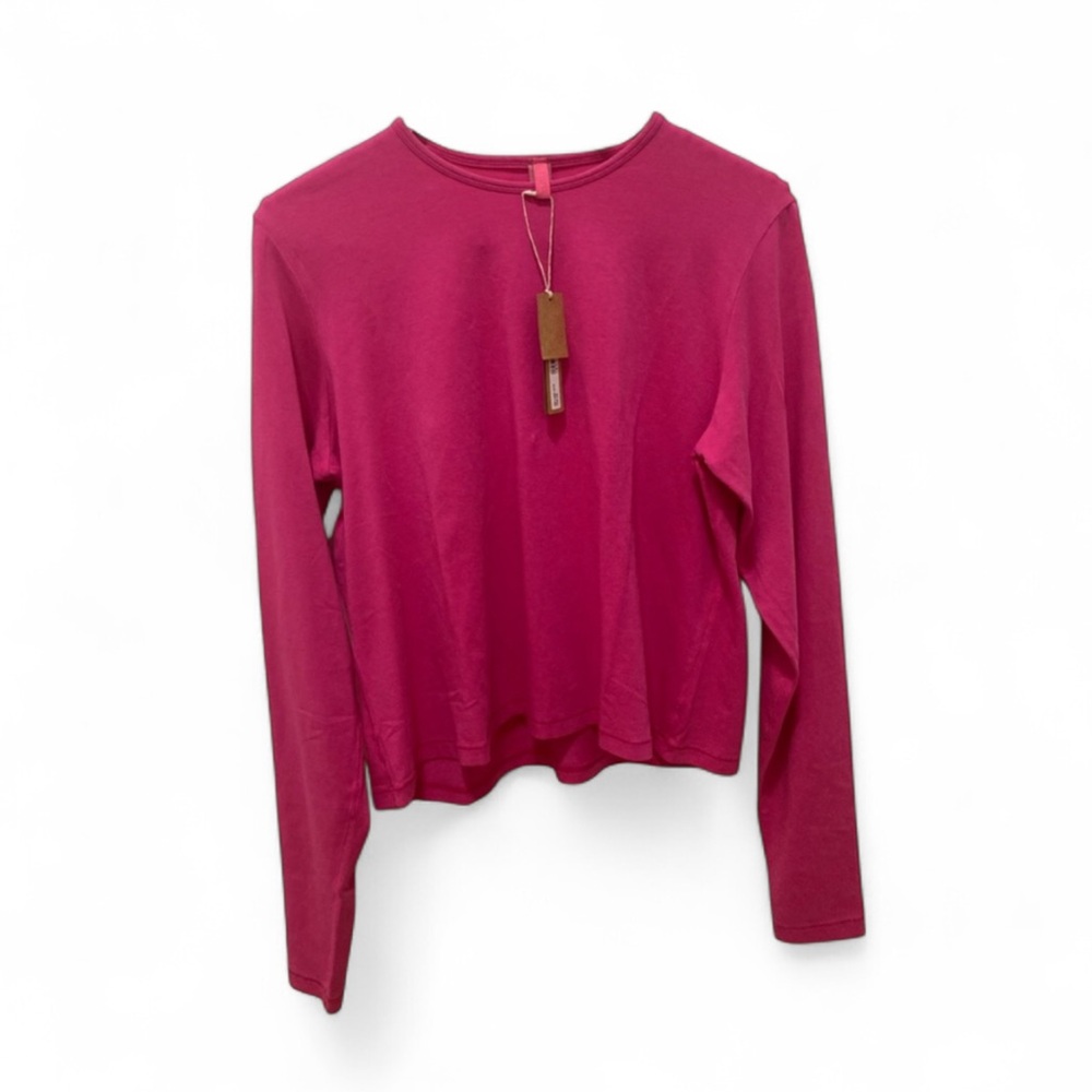 RARE Skims Size 2X Cropped Long Sleeve T-Shirt Top AP-LGS-1370 Raspberry NWT
